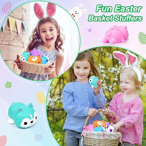 Miniatura 7 de 6 juguetes esponjosos de gato para niños, juguetes esponjosos de animales gigantes, para aliviar el estrés, juguetes para adultos y niños, caja de