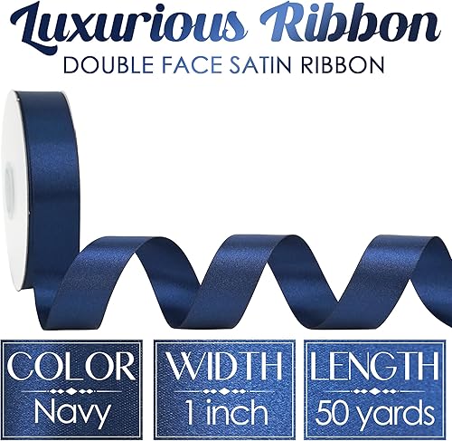 Vista 1089 de MEEDEE Orange Satin Ribbon - 1.5 inch Double Faced Satin Ribbon, 50 Yards - Neon Tangerine - For Christmas, Thanksgiving, Halloween, Weddings