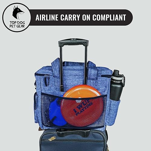 Miniatura 6 de Top Dog Pet Gear Bolsa de viaje azul para perros, incluye bolsa de viaje, cuencos de viaje para perros, almacenamiento de alimentos, bolsas para