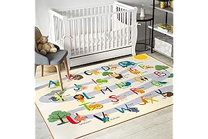 Adorable Eric Carle-Themed Animal and Alphabet Learning Rug for Playrooms