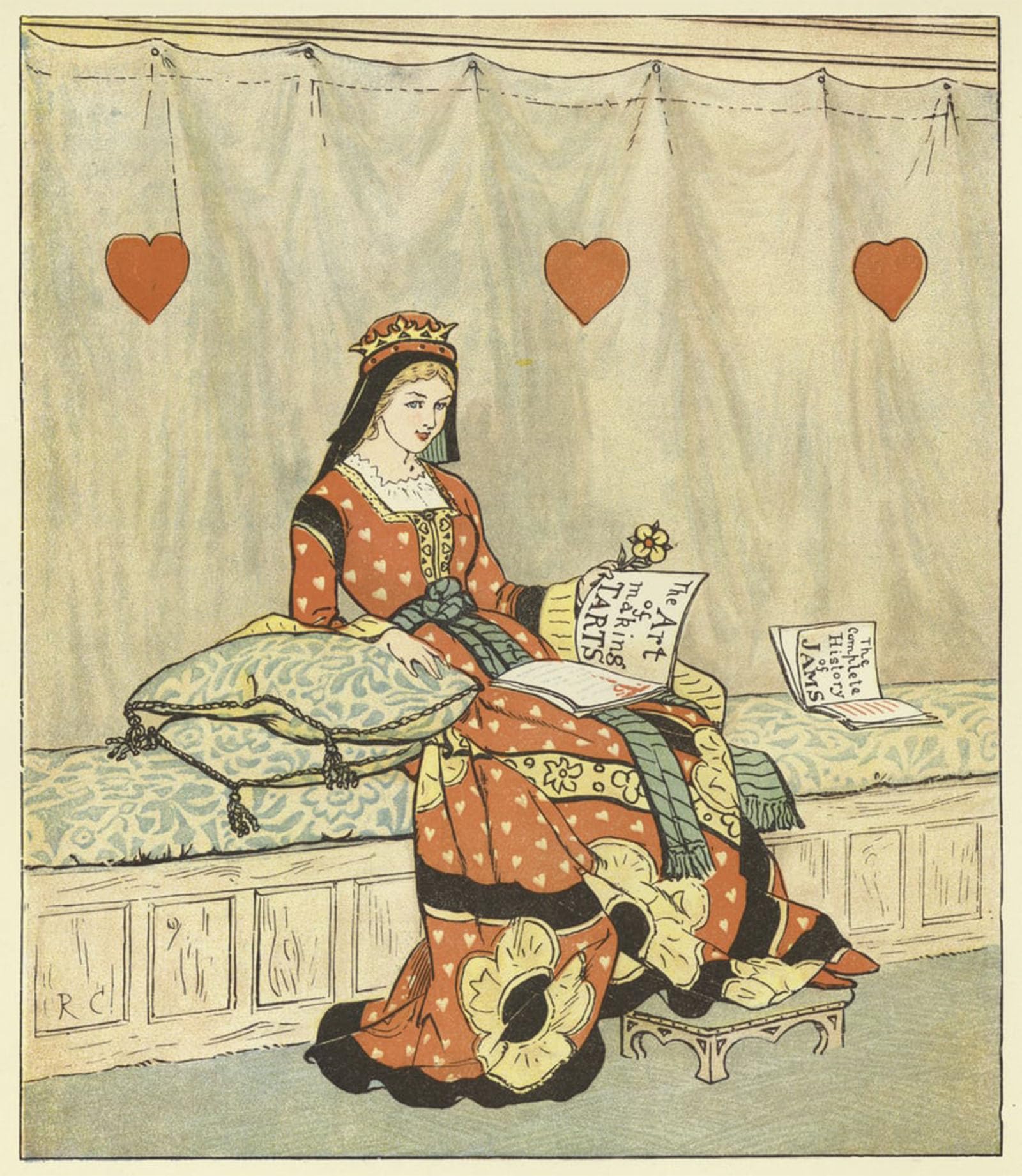 POSTERIIk Famous Modern Artwork Art Mural the Queen of Hearts by Famous Artist Oil Paintings Pictures for Home Decor 60x90cm