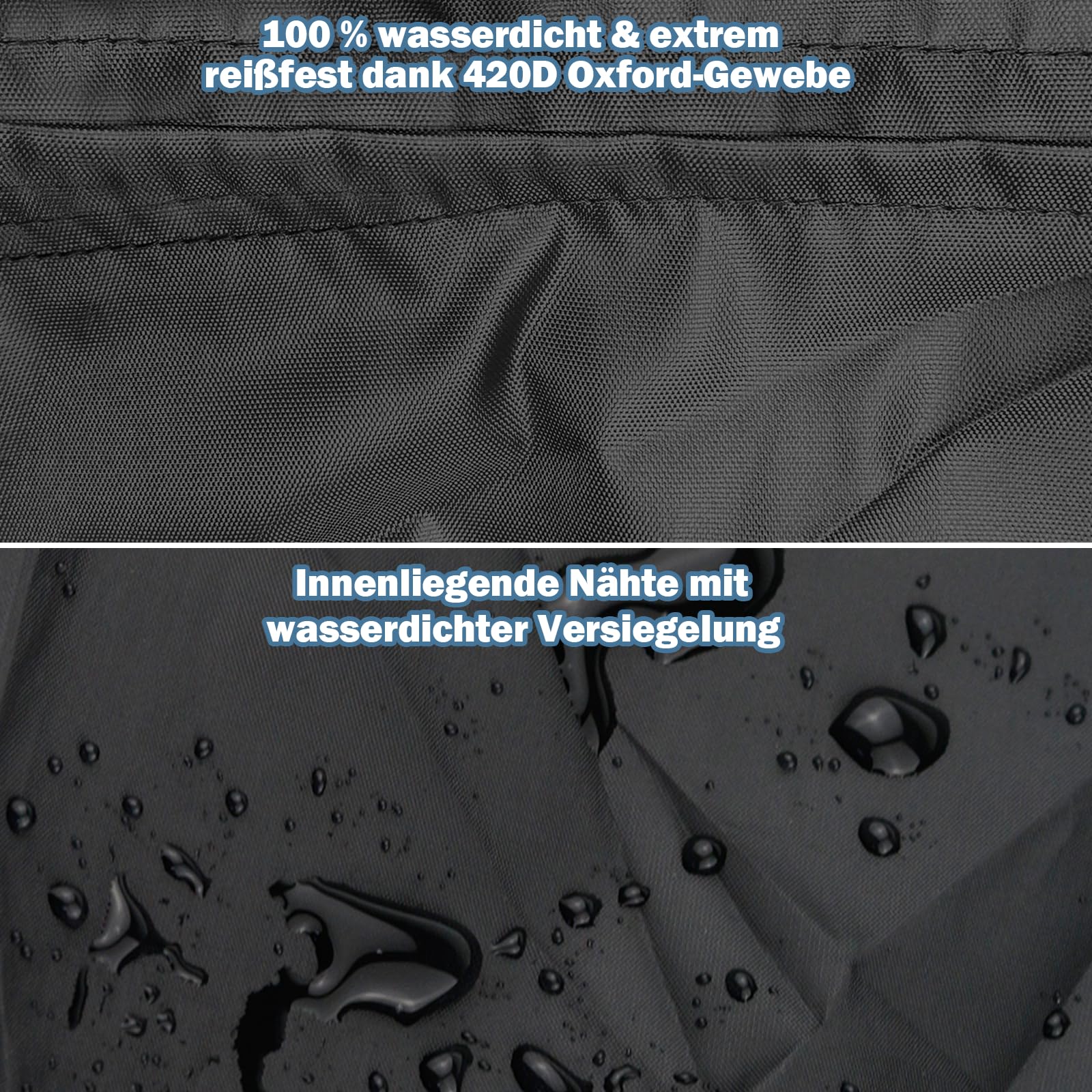 Copertura per ruota di carico, impermeabile, 210D, in tessuto Oxford 210D, per rimorchi di bicicletta, 220 x 100 x 105 cm