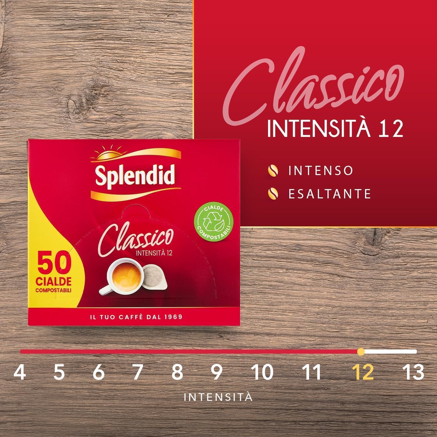 Italian Gourmet Caffe Splendid Espresso Kaffeepads 6x50 Stück 300 Pads