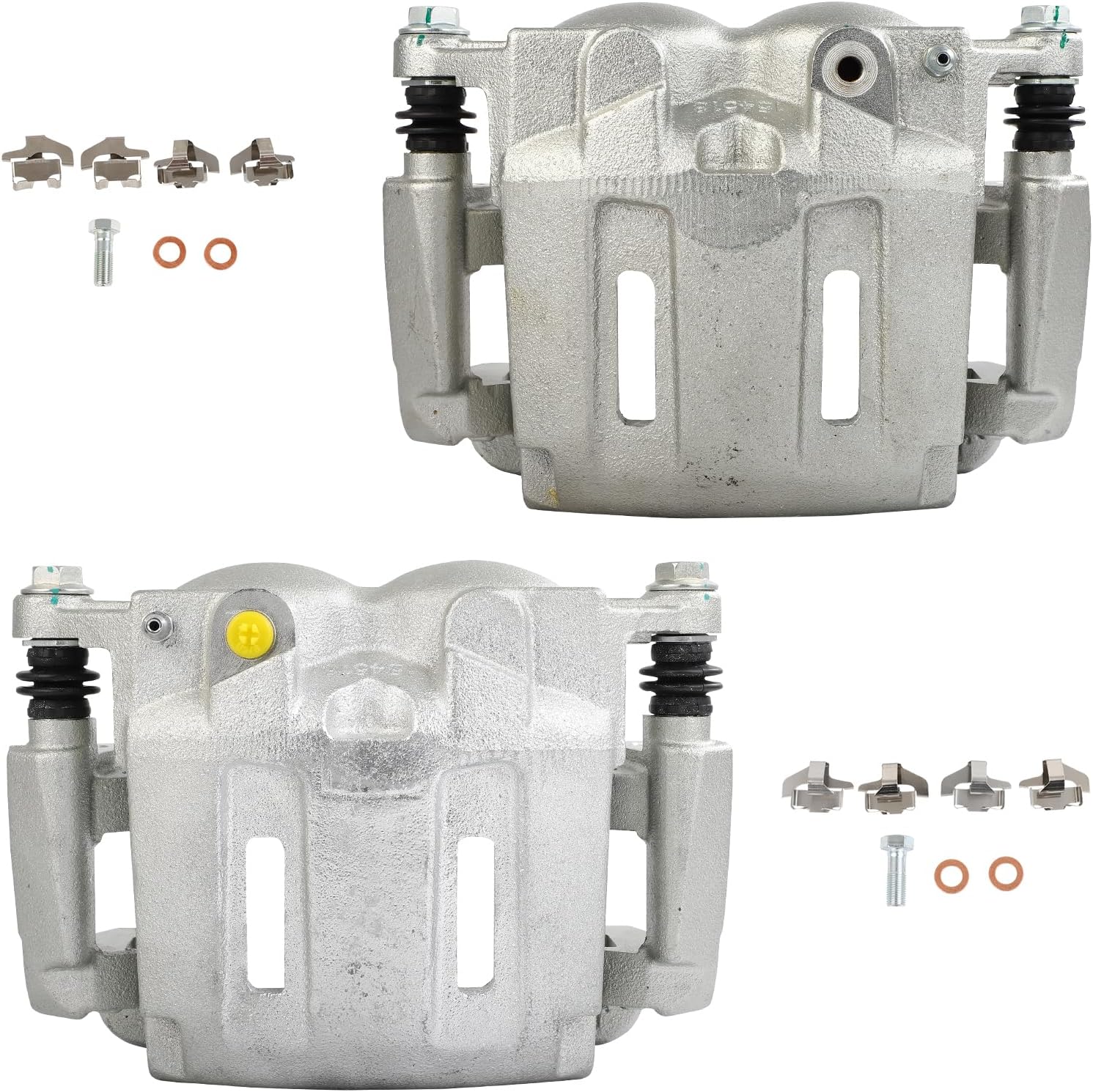 cciyu Front Left & Right Brake Calipers Assembly w/Bracket 18B4997 18B4996 2005 2006 2007 2008 2009 2010 For Ford For F-350 Super Duty,2011 For Ford For F-450 Super Duty
