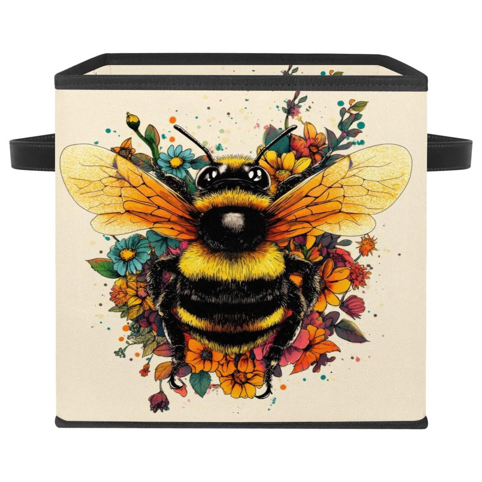 Panier de rangement abeille en tissu Oxford pour organiser la chambre d'enfant