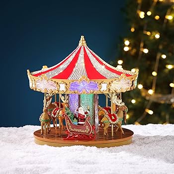 レトロ な クリスマス　飾り holiday carousel Mr. Christmas 13.5