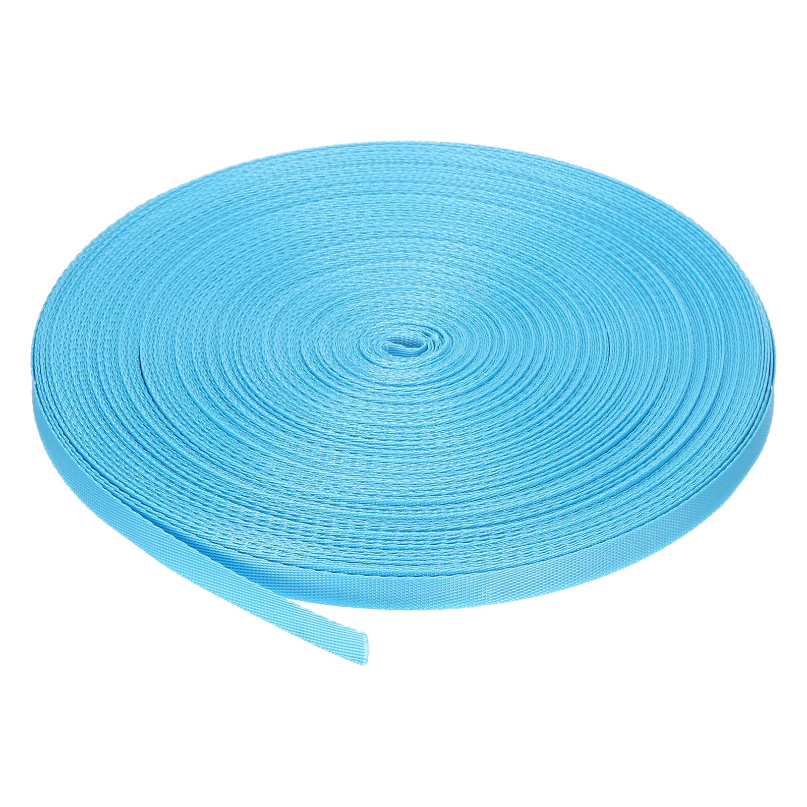 MECCANIXITY Nylon Webbing Strap Flat 3/8 Inch 50 Yards Light Sea Blue for Outdoor DIY Gear Repair, Backpack, Luggage-Rack, Crafts