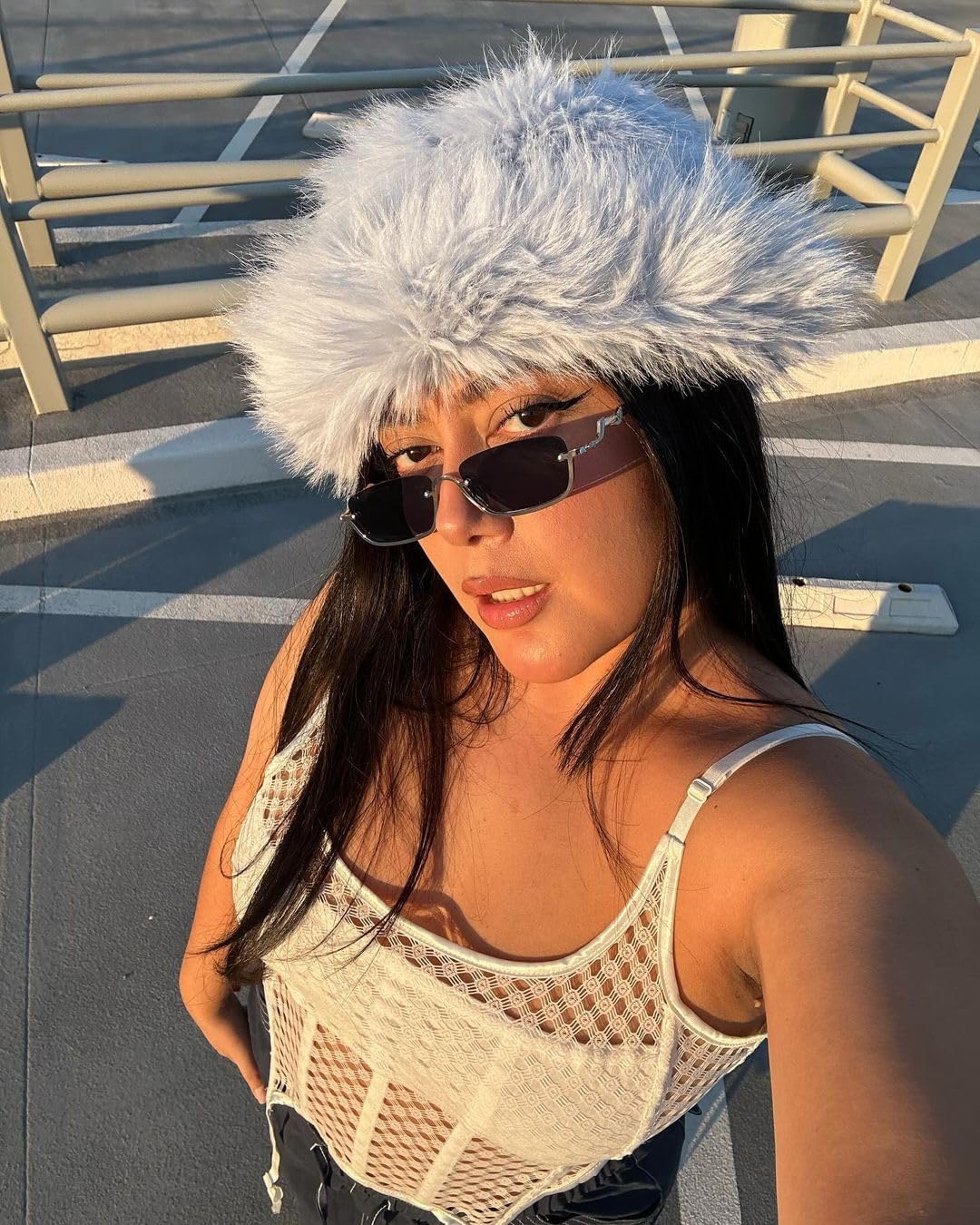 Y2K Snake Sunglasses for Women Men Narrow Rectangular Y2k Chic Sunnies AP3649 - Image 5