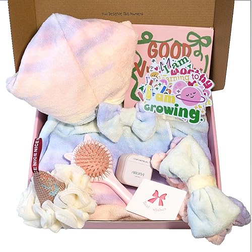 Kit de cuidado personal para niñas adolescentes  Juego de regalo de cumpleaños para adolescentes adolescentes  Cesta de spa accesorios de baño con