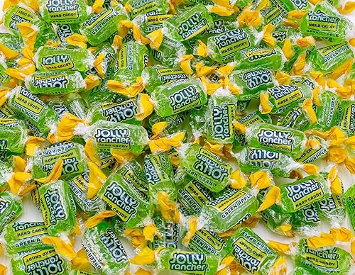 JOLLY RANCHER Hard Candy GREEN APPLE Original Flavor 1 lb - Bulk Bag, Individually Wrapped (74 Pieces)