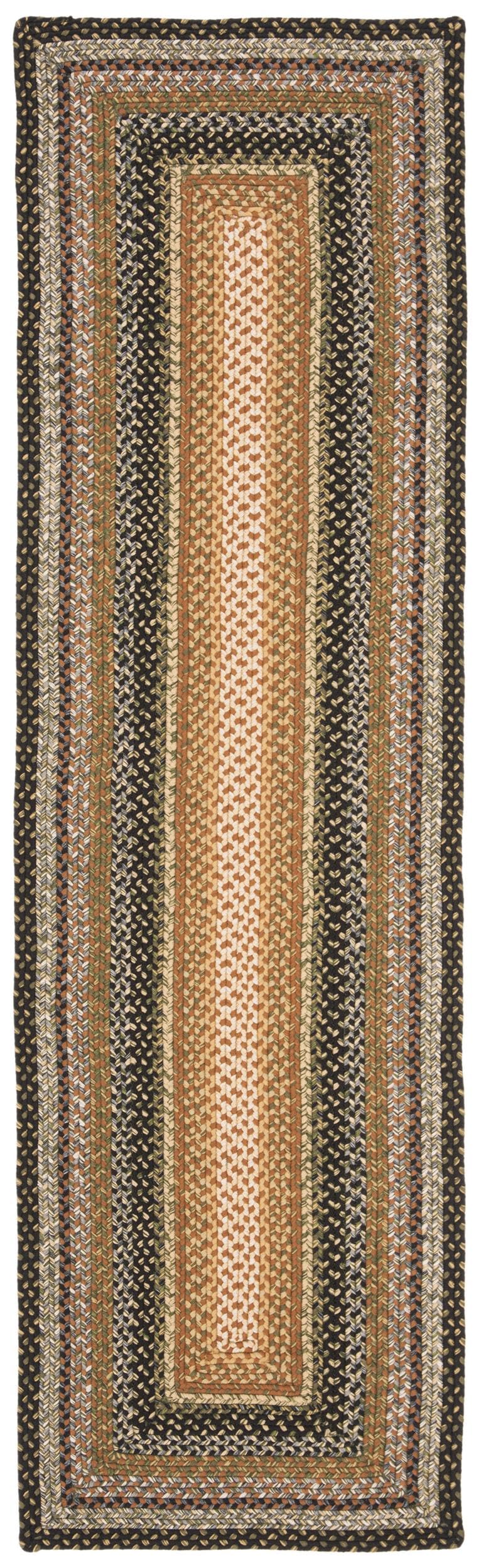 SAFAVIEH Washable Rug Outdoor Braided Collection - 2'3" x 22' Runner, Multi, Handmade & Reversible, Non-Shedding & Easy to Clean, Ideal for Patio,