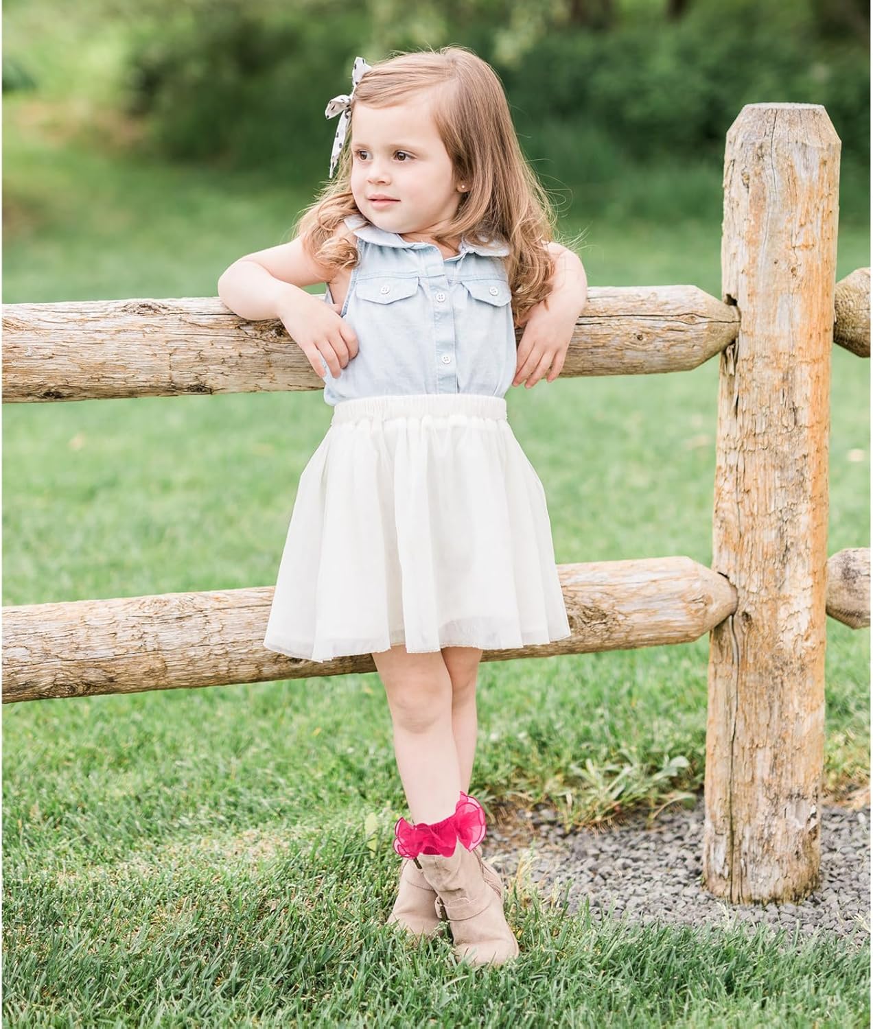 Girls Ruffle Socks Toddler Girl Frilly Dress Socks Double Lace Big Ruffles Fold Over Church Fancy Sock for Baby Kids - Image 3