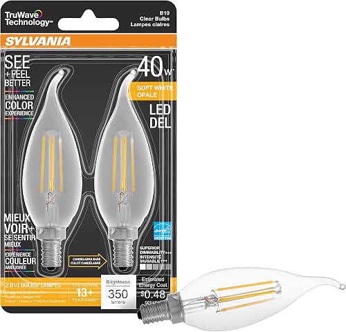 Sylvania LED TruWave Natural Series Décor Light Bulb, B10 Chandelier