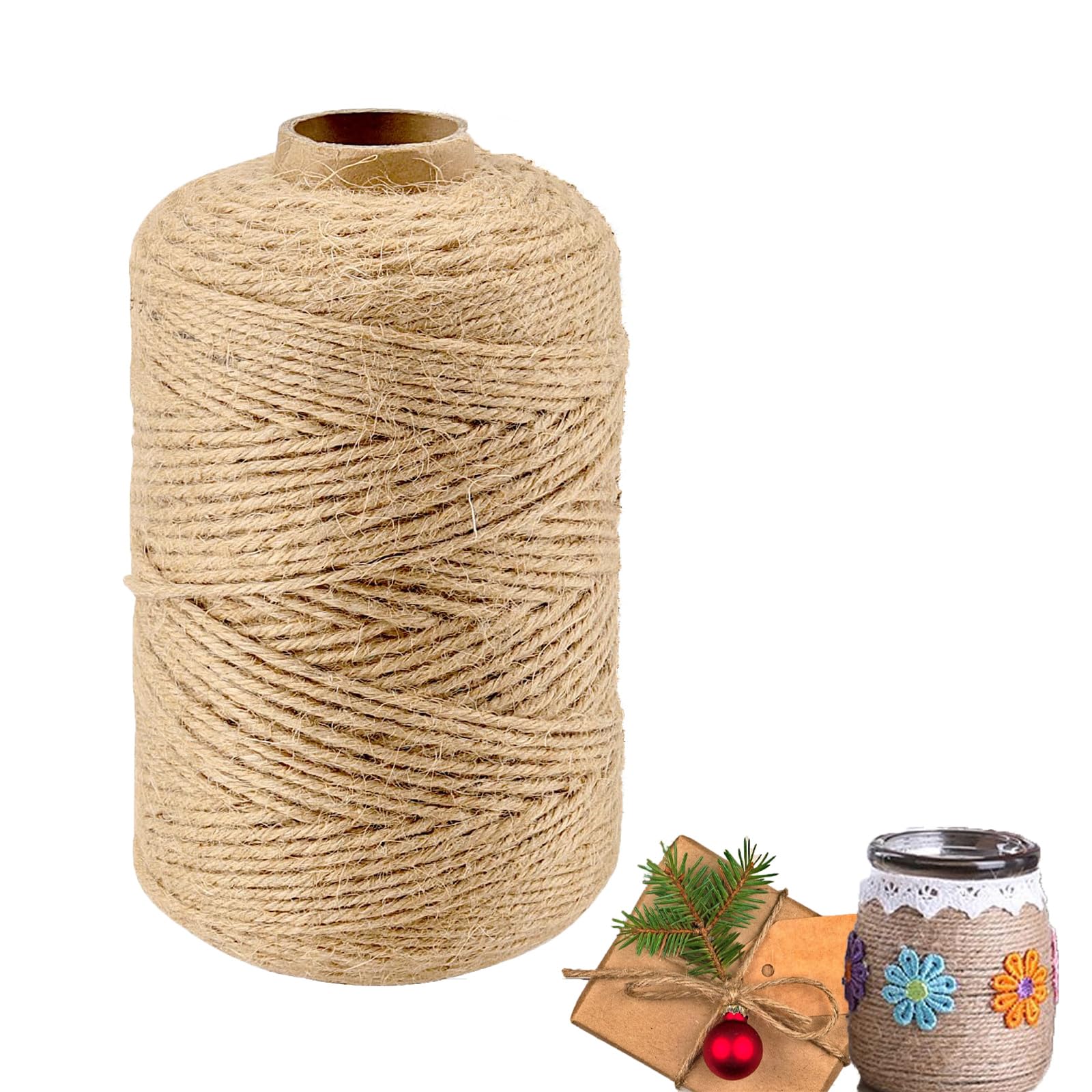 500m*2mm Cuerda Yute, Yute, Cuerda Decorativa Forrar Madera, Cordel Kraft, para Embalaje, Decoración, Jardinería, Fotos, Regalos, Manualidades