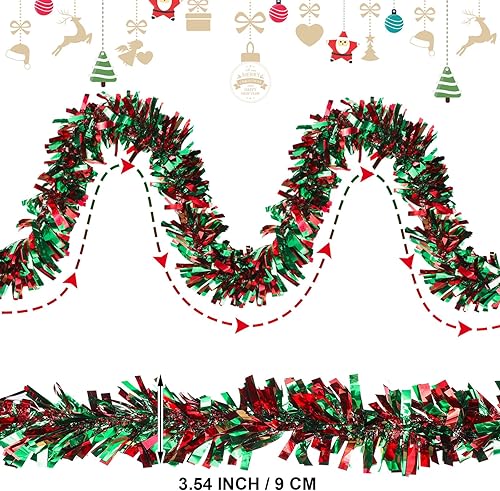 Miniatura 2 de Sosation Guirnalda de oropel de 100 pies para el día de San Valentín, guirnalda de árbol para el día de San Valentín, guirnalda de purpurina a