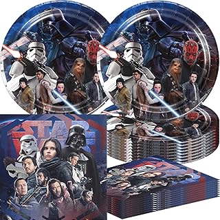 We1Fit 40pc Star-War Party Supplies - Tableware Set for 20 Guests, Birthday Party Decorations