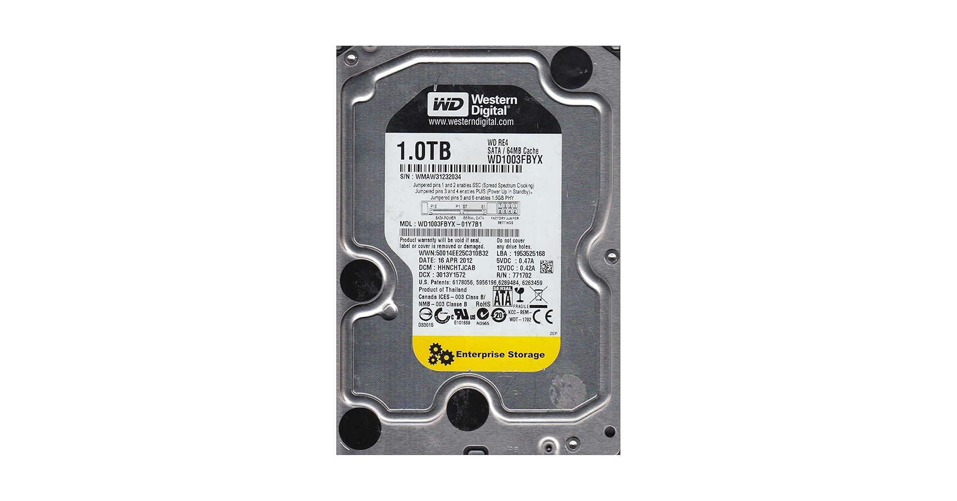 Amazon.com: WD1003FBYX-01Y7B1 Western Digital 1TB 7200RPM