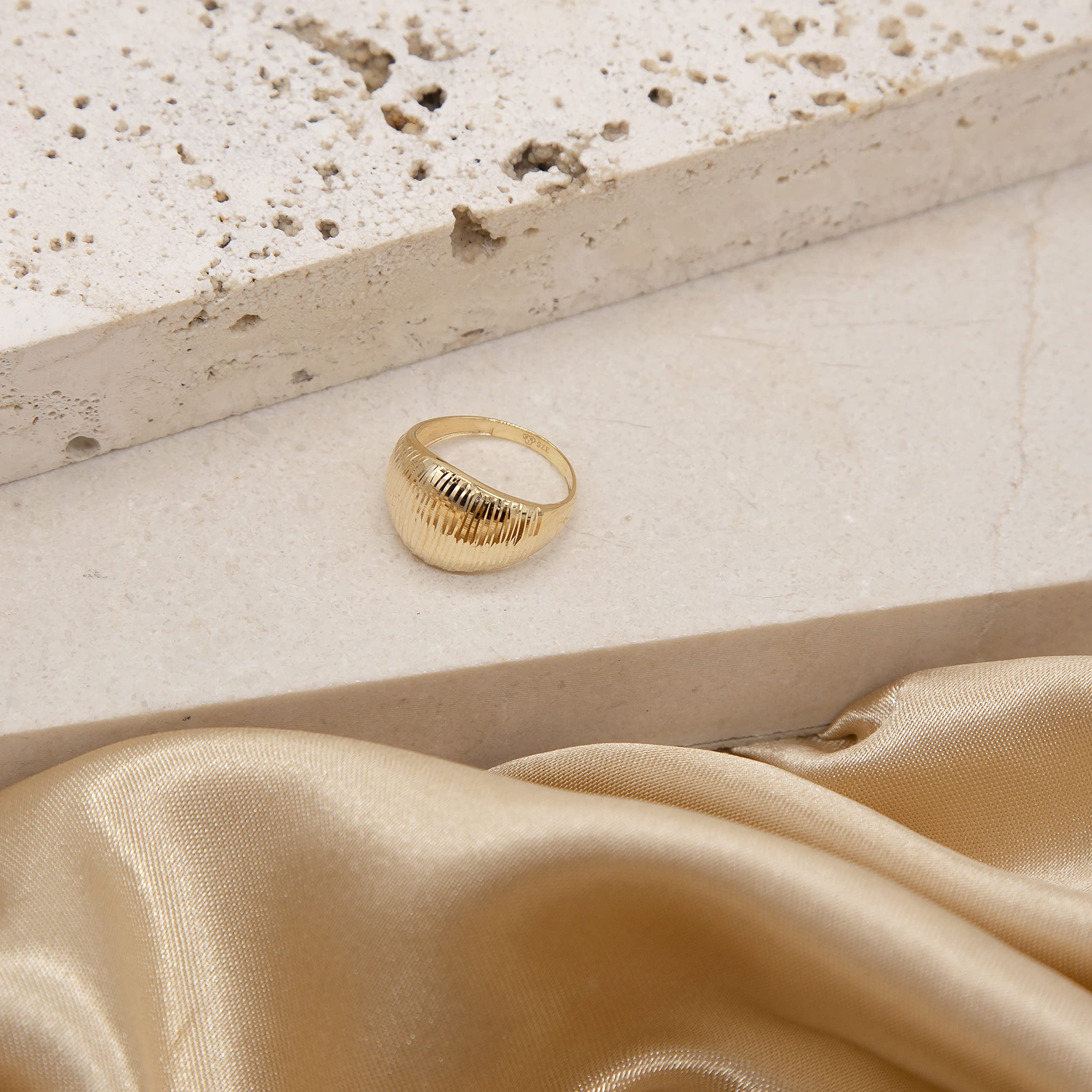 Carissima Gold Damen Diamantschliff Kuppel Ring 9k (375) Gelbgold