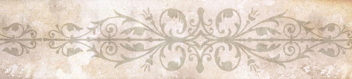 CONCORD WALLCOVERINGS ™ Vintage Damask Scroll Wallpaper Border, 5.25" x 15' Traditional Ornate Floral Accent, Rustic Beige & Cream Tones, Prepasted Washable Vinyl for Home #SS75490