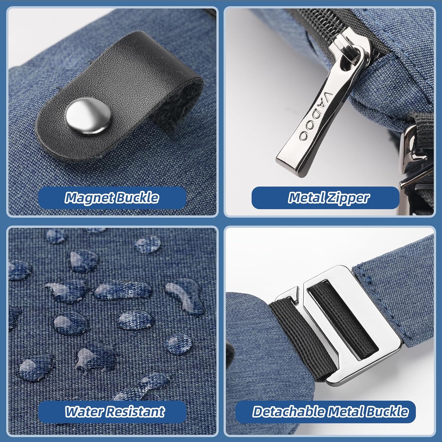 VADOO Sling Bag - Anti-theft Crossbody Shoulder Bag for Men and Women - Image 7