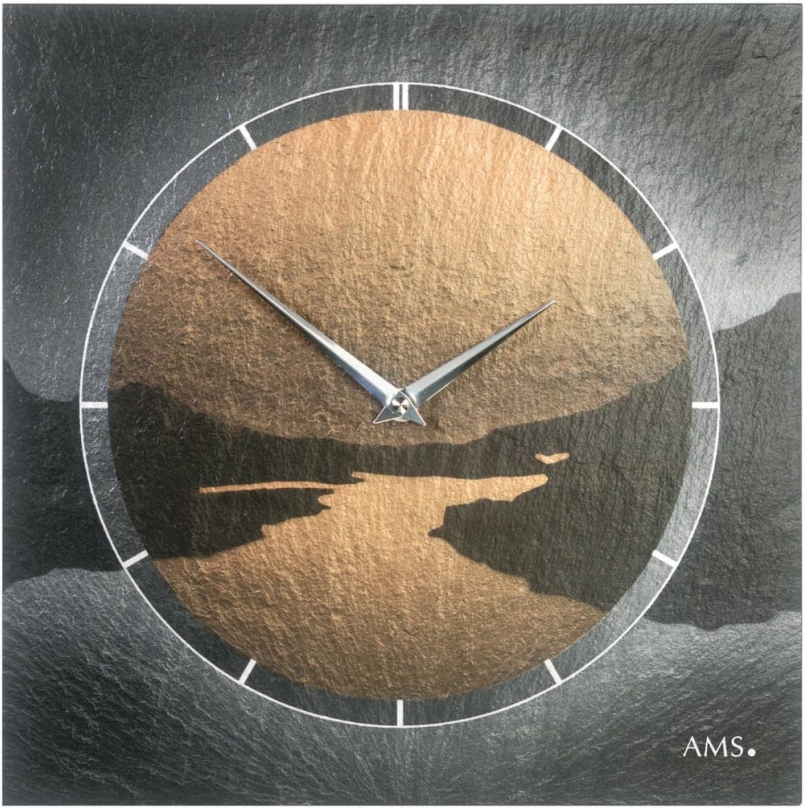 AMS Modern Wall Clock with Quartz Movement from