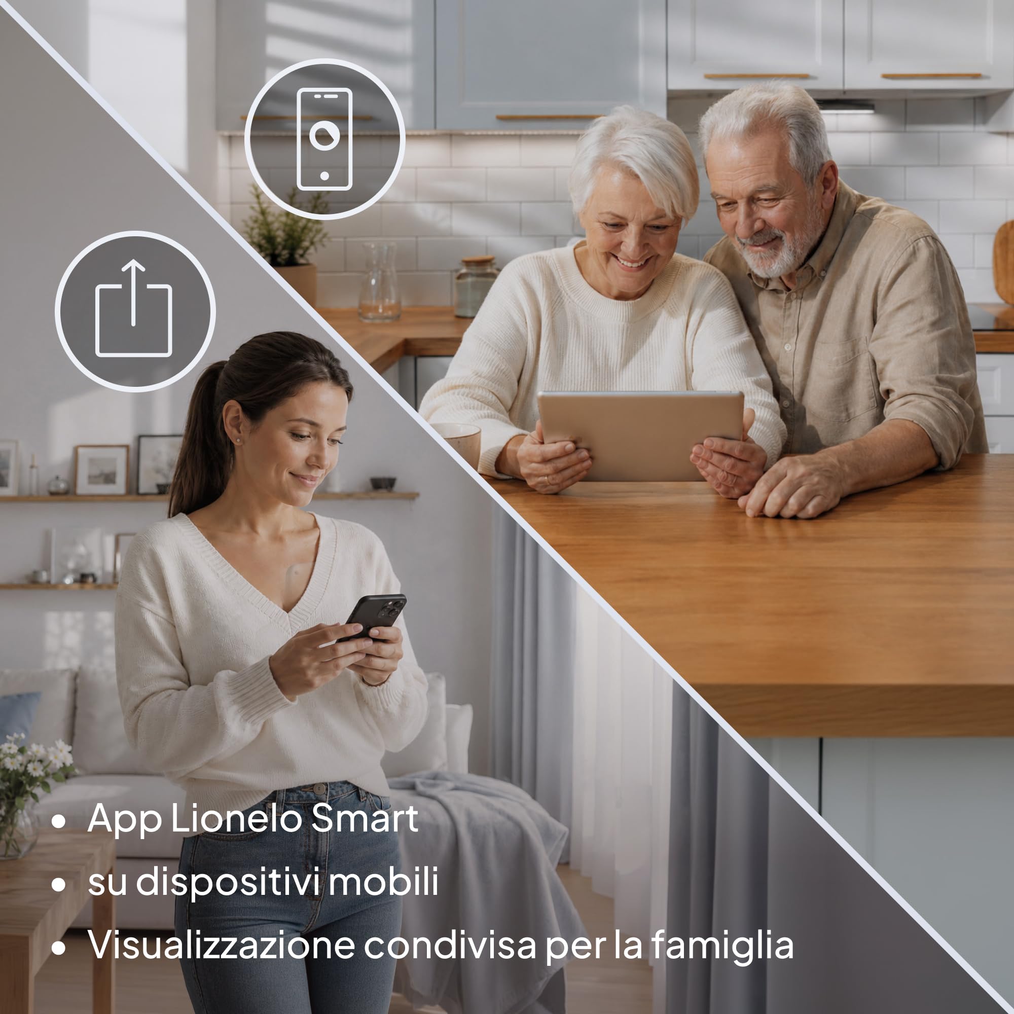 lionelo Babyline 8.4 Baby Monitor Video WiFi con App e Monitor 5" | Videocamera Full HD, Visione Notturna, Movimento e Pianto, Audio Bidirezionale, Portata 300 m e Temperatura