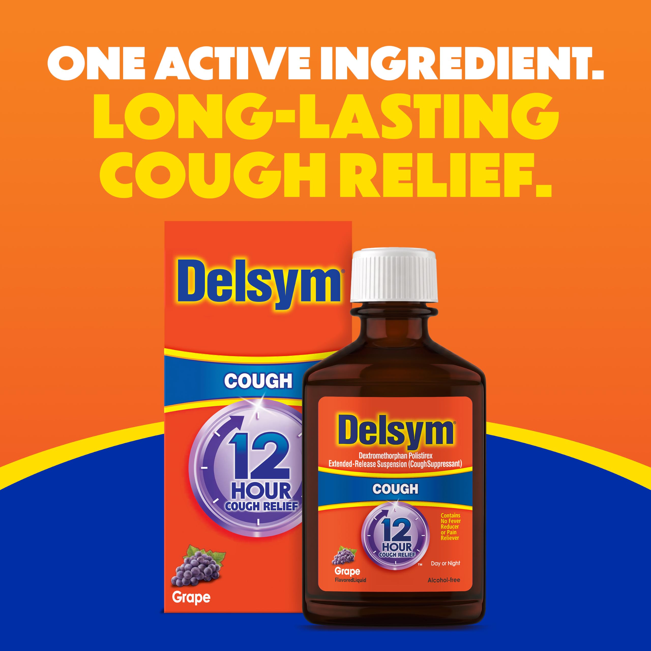 Delsym 12Hr Cough Medicine for Adults, Grape Flavor Cough Syrup, 5 FL OZ — Amazon image 6