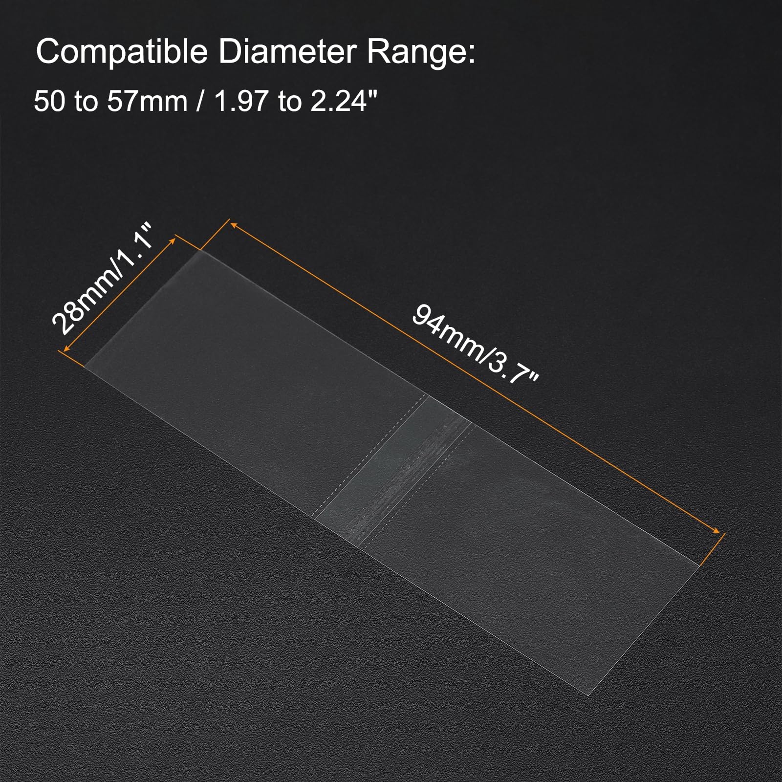 PATIKIL 94x28mm PVC perforowane opaski termokurczliwe, 250 sztuk folii termokurczliwej do butelek słoiki puszki pudełka nadają się do korków o średnicy od 1,97 do 2,24 cala, przezroczyste