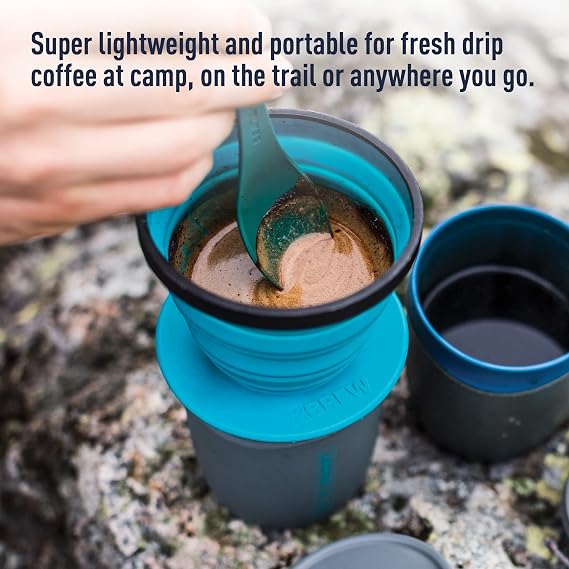 Sea to Summit X-Brew Collapsible Camping Coffee Dripper with Reusable Steel Filter