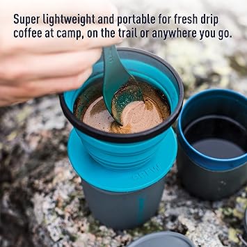 Sea to Summit X-Brew Collapsible Camping Coffee Dripper with Reusable Steel Filter