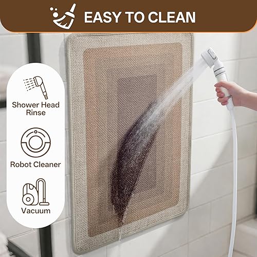 Miniatura 6 de Tapete de baño antideslizante, de secado rápido, súper absorbente, lavable, parte trasera de goma, ultra delgado, para debajo de la puerta, color
