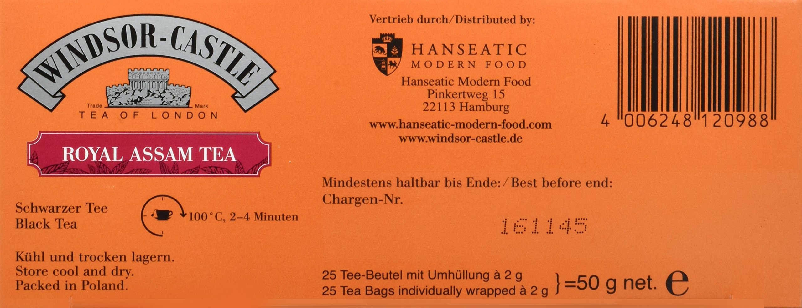 Windsor Tee Schwarzer, 10er Pack (10 x 50 g)