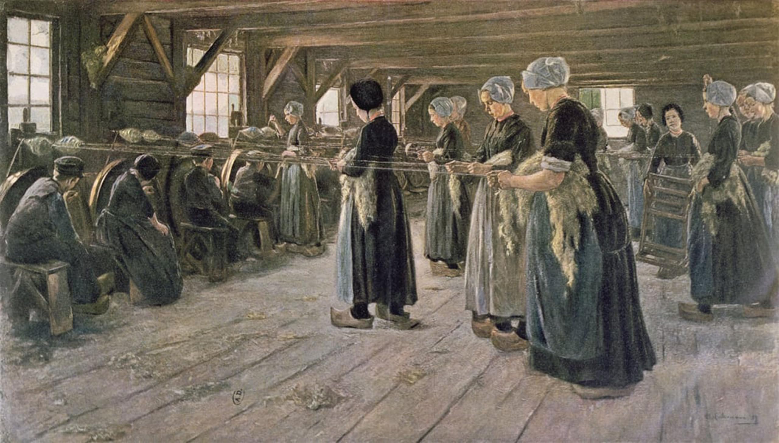 SERENDIPITP Vintage Wall Art Canvas Nordic Poster Canvas Print Picture Spinnerei in Laren by Max Liebermann Wall Art Poster for Home Decor 60x90cm