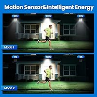 Vista 3 de 2 Pack 16" Large Solar Street Lights Outdoor Waterproof - Solar Powered Security Parking Lot Light Dusk to Dawn 60000LM,Motion Sensor Commercial LED