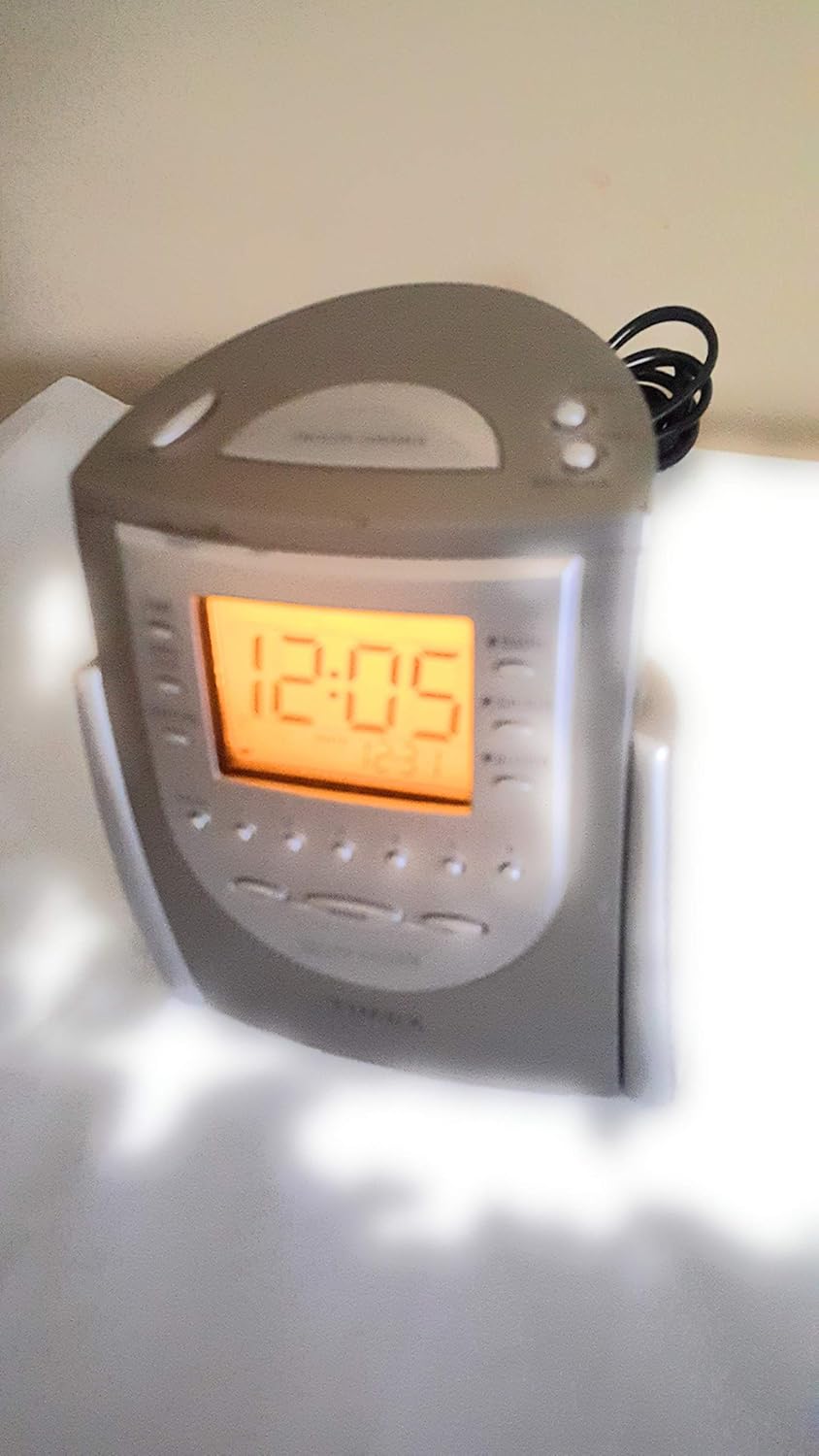 Timex T309T Alarm Clock Radio with Nature Sounds (Titanium