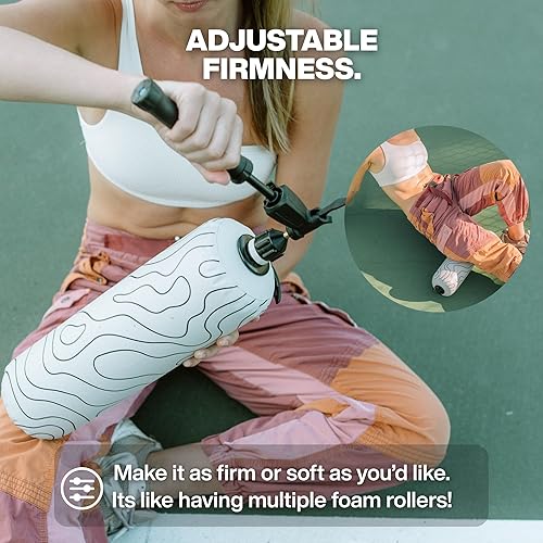 Miniatura 6 de Rodillo de espuma inflable, herramienta de recuperación muscular de viaje, masaje de tejido profundo, terapia física, senderismo y gimnasio, firmeza