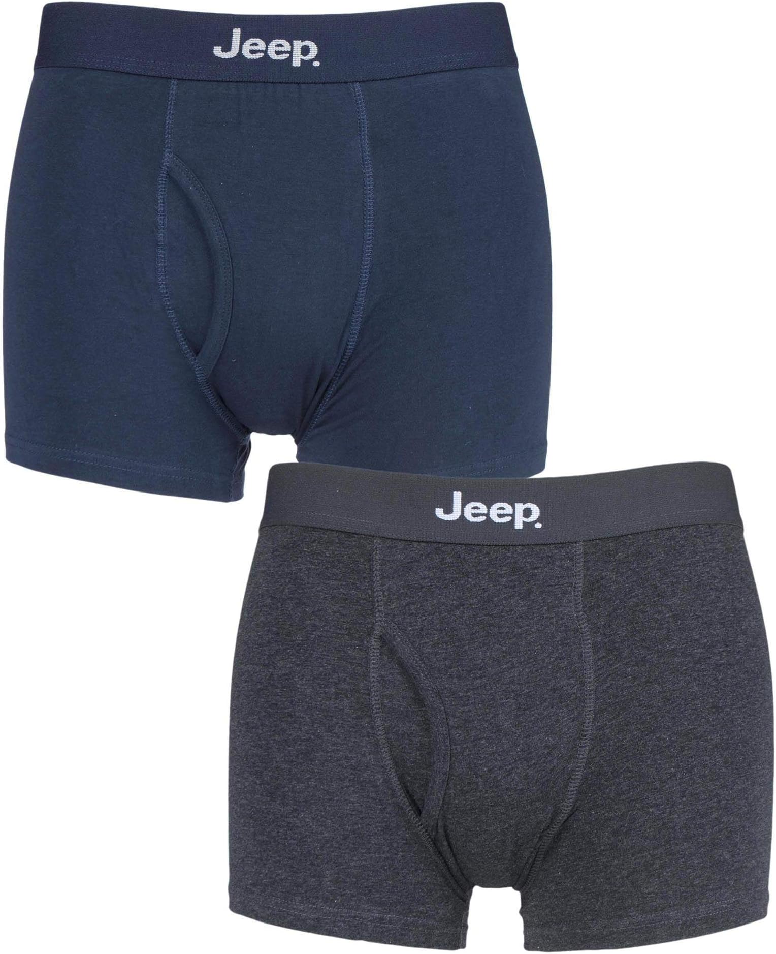 Jeep Men's Cotton Plain Fitted Key Hole Trunk Boxer Shorts