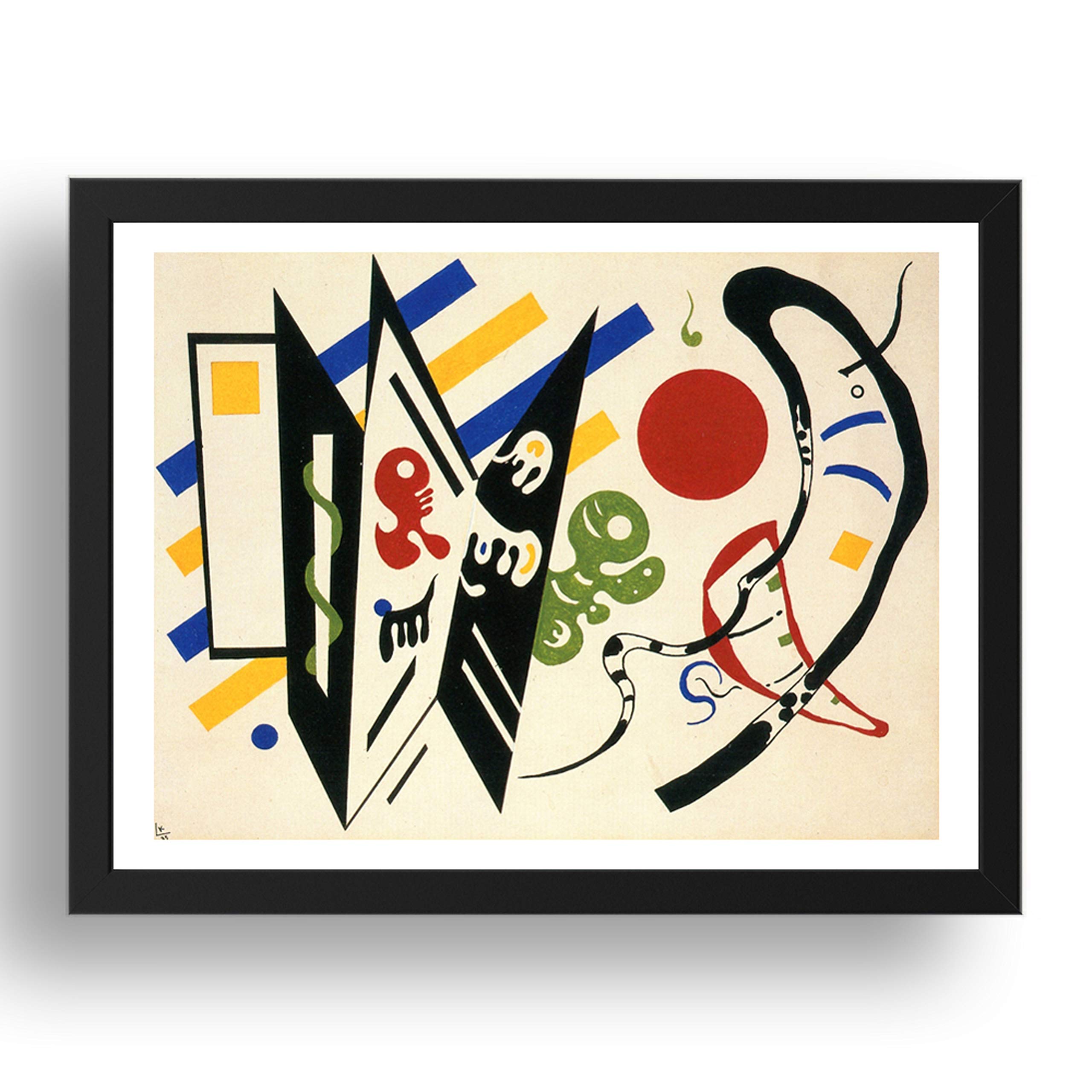 Recíproco 1935 por Wassily Kandinsky, arte vintage, Póster de reproducción A3 enmarcado en marco de 43 x 33 cm