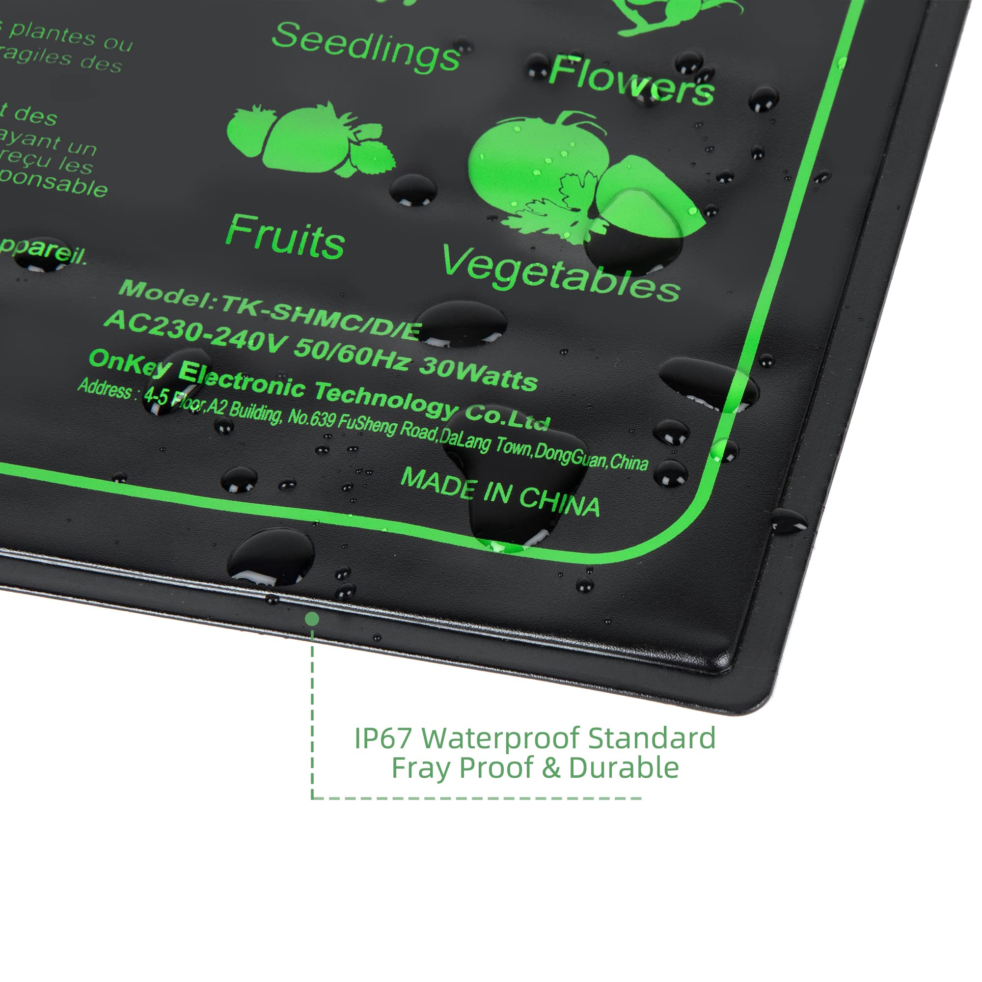 Hyindoor Tapis Chauffant Adjustable avec Contrôleur de Thermostat Serres Chauffantes Hydroponique Imperméable