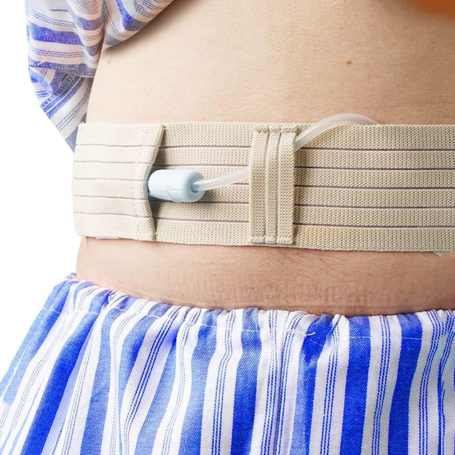Lot de 2 ceintures de dialyse péritonéale pour hommes et femmes, ceinture de protection du cathéter réglable et respirante, ceinture de dialyse abdominale pour PD, G, PEG, tube J fixé (M)