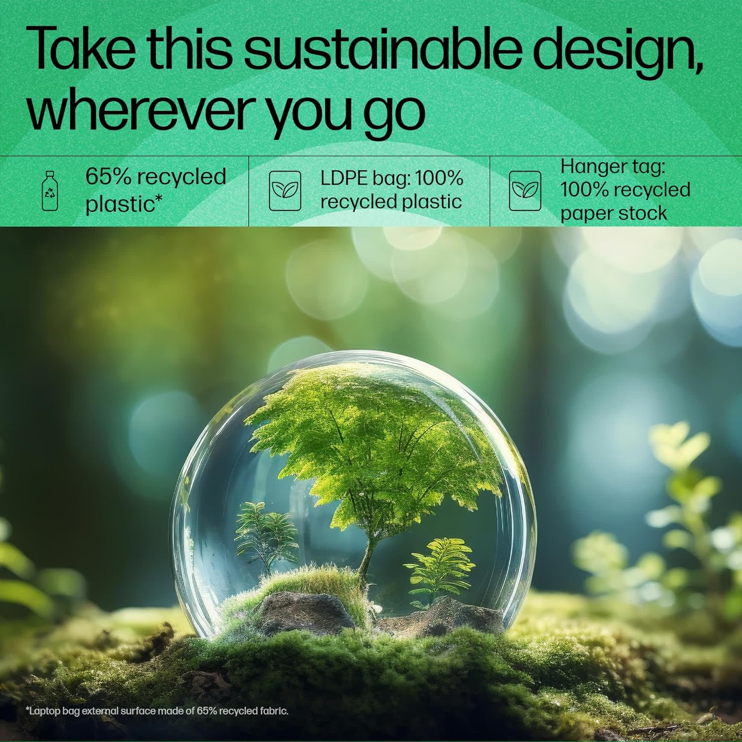 HP Prelude Topload Laptop Bag - Fits 15.6" Laptops - Durable Fabric w/Water-resistant Coating, Padded Compartment & Top-Zip Closure - Double Handles, Crossbody Strap & Luggage Pass-Through (4Z514AA)