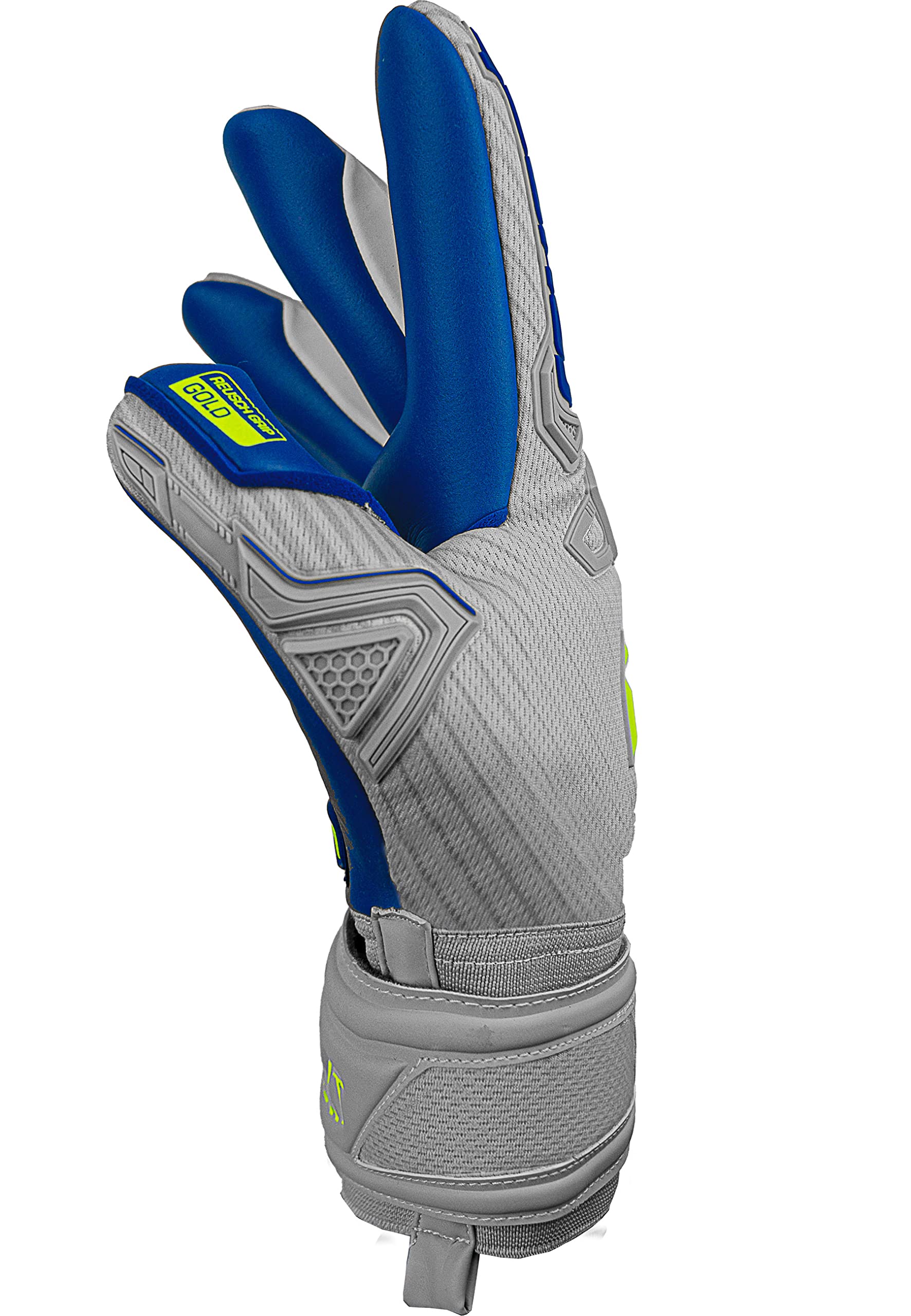 Reusch Attrakt Freegel Gold-Guanti da Portiere Unisex con Cucitura Interna E Rivestimento in Oro, Adatti per Tutte Le Superfici del Campo da Gioco, Calcio per Adulti Uomo
