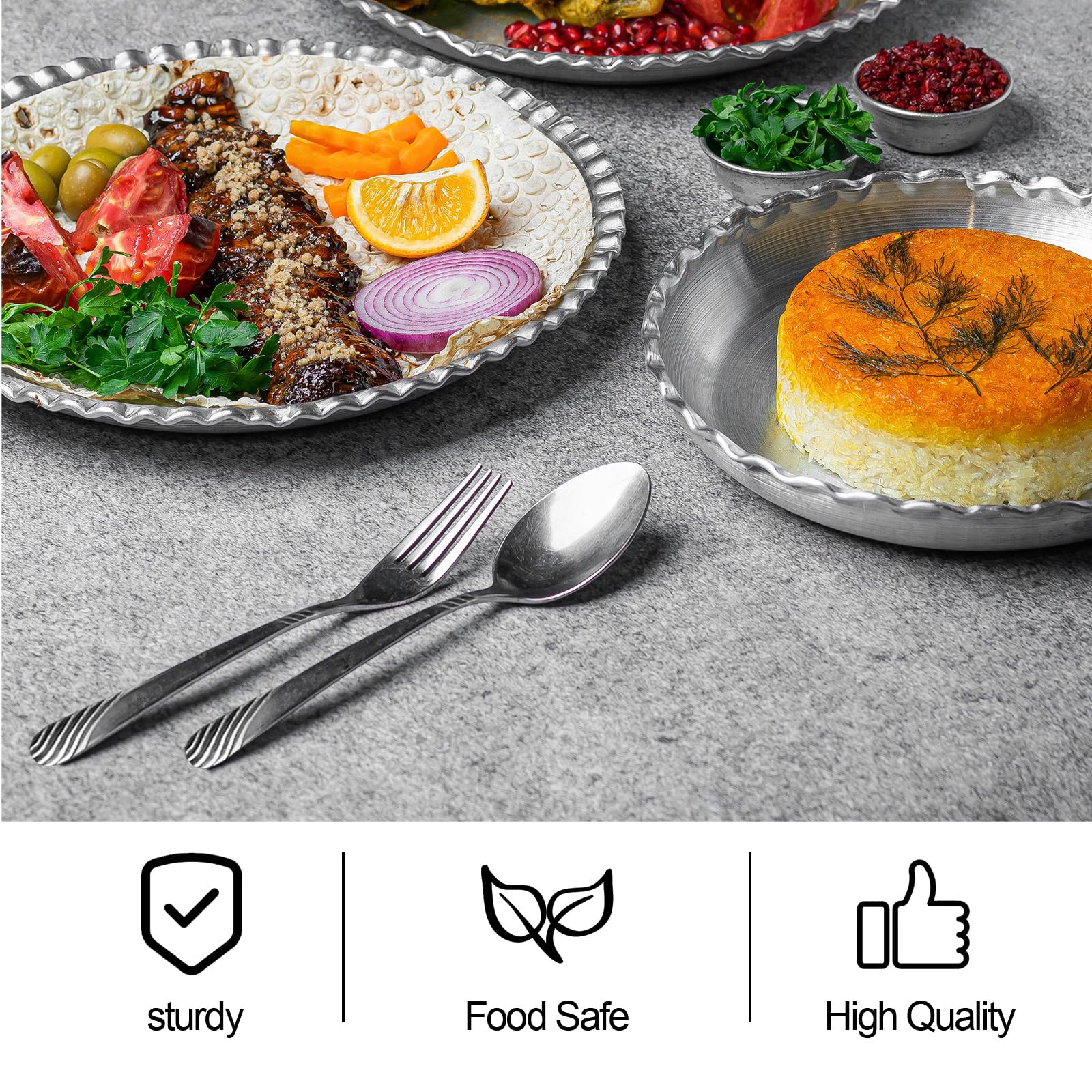 Juego de 300 tenedores y cucharas de 6.7 pulgadas, 150 tenedores, 150 cucharas, tenedores y cucharas de acero inoxidable, juego de tenedores y cucharas para el hogar, restaurante, cocina,