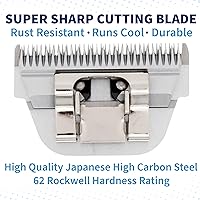 Vista 1 de Cuchillas desmontables de la serie A de 7 fw anchas para el aseo del perro, cortes de dientes completos de longitud de 1/8 pulgadas - 0.126 in
