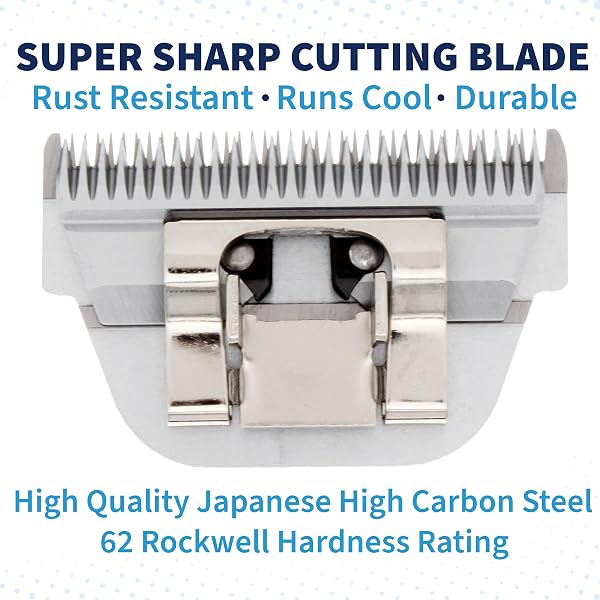 Bucchelli Detachable A Series Wide Blade for Dog Grooming Cut Length Japanese Carbonized Steel Wide Blades for Dog Groom