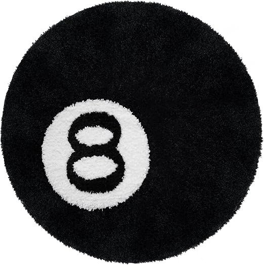 Amazon.com: Ezuwail 8 Ball Rug, 40 inch Big Round Carpet for Home Decor ...