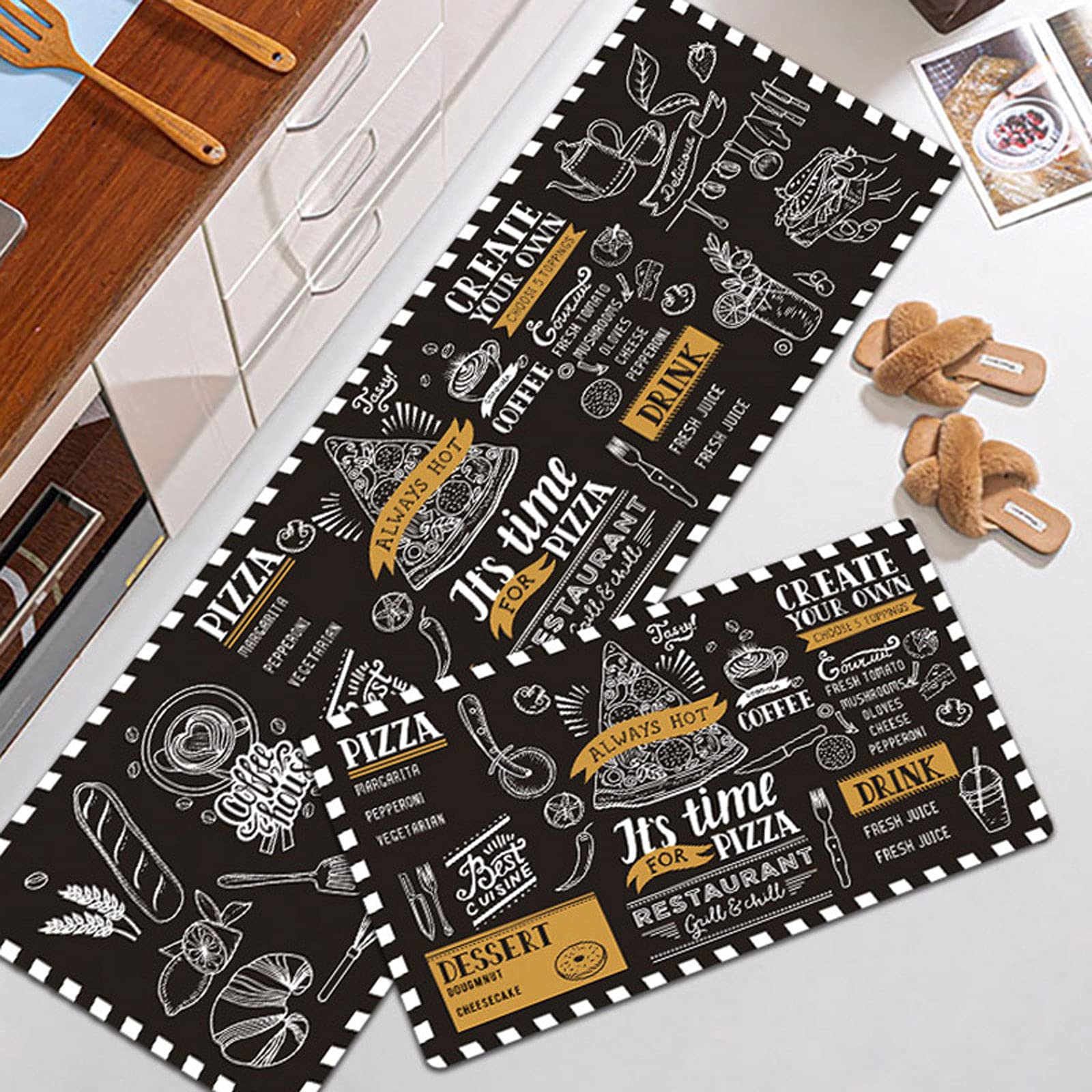 Tapis Cuisine Antidérapant Lavable ZZUU - Tapis D'Entrée Doux Absorbant Polyester Plusieurs Tailles Et Couleurs Chemin De Couloir Doux