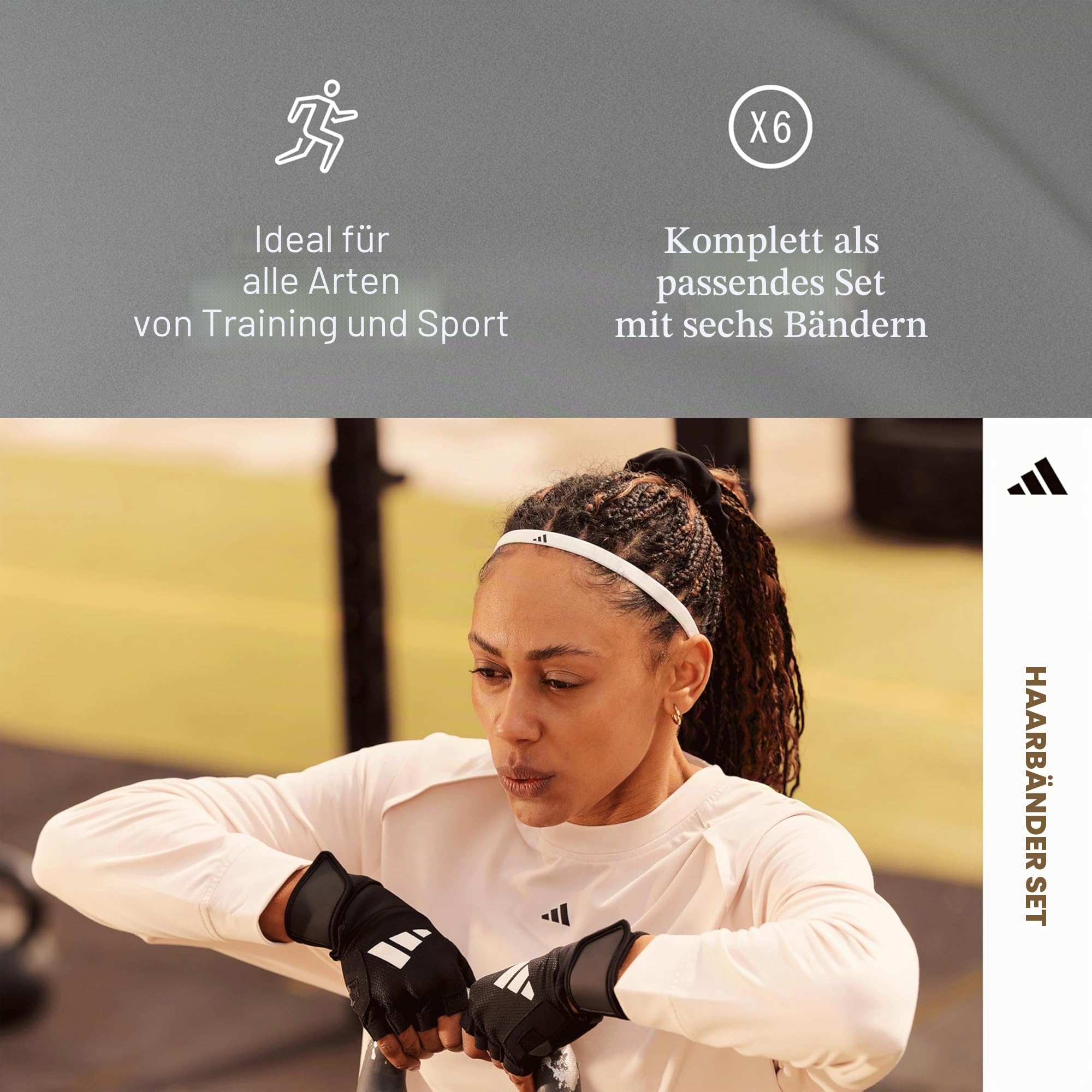 adidas Haarbänder - Grau, Weiß, Ton, Olivgrün, Rot, Marineblau