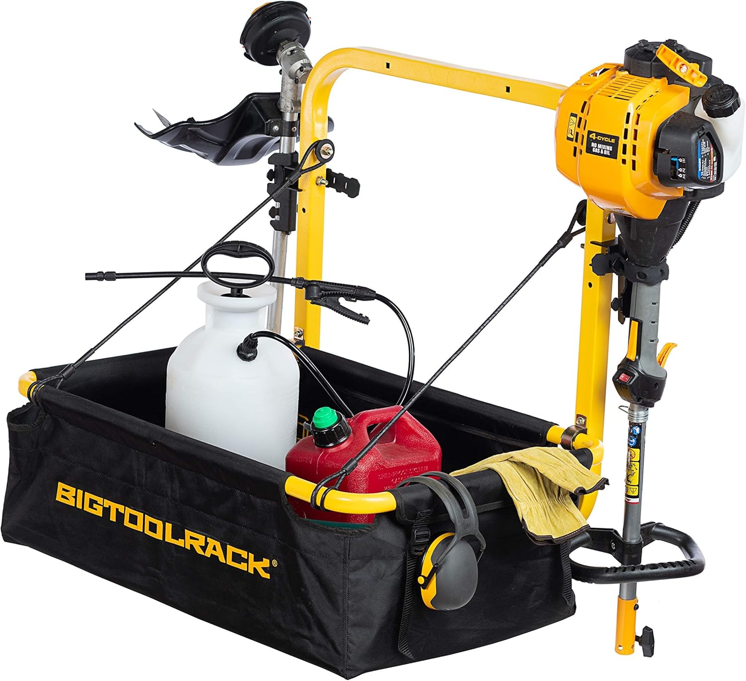 Tractor Tool Box | Trailer Cart Wagon Tool Holder Tool Holder, Attachments for Zero Turn Mower, Compact Tractors, ATV and UTV | Ready to Work Package with Standard Mounting | Yard Rack