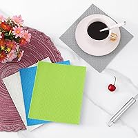 Vista 14 de Homaxy Paños de cocina suecos para cocina, paquete de 10 paños de esponja de celulosa reutilizables y lavables, toallas de papel absorbentes y sin